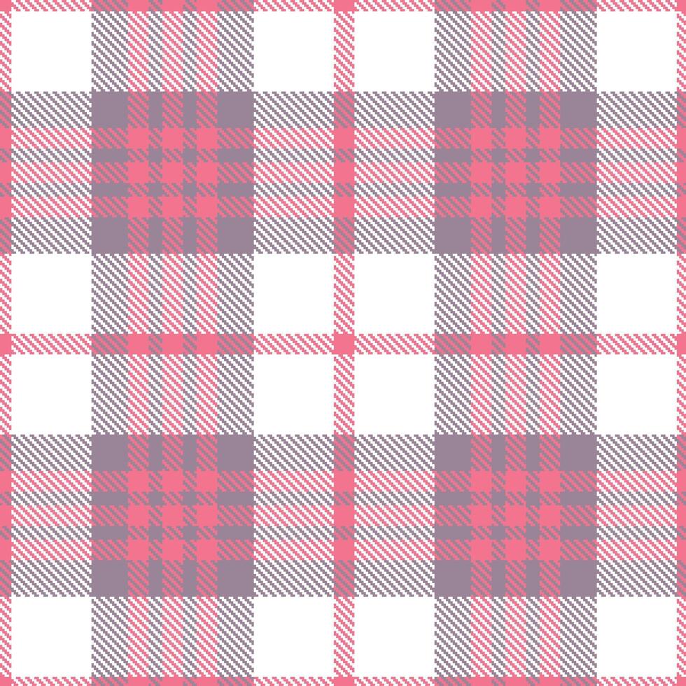 Modern Muted Pink Explosion and Highland Merlins Choice Seamless Tartan Textile Design vector