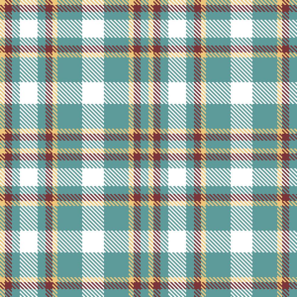 Cool Aquarius Reef Base Seamless Tartan with Deep Almond Cookie accents Textile Design vector