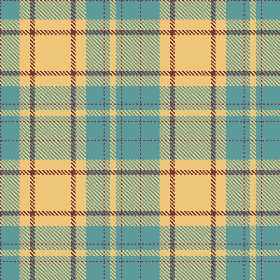 Modern Seamless Tartan featuring Rich Chocolate Bar and Traditional Aquarius Reef Base Textile Design vector