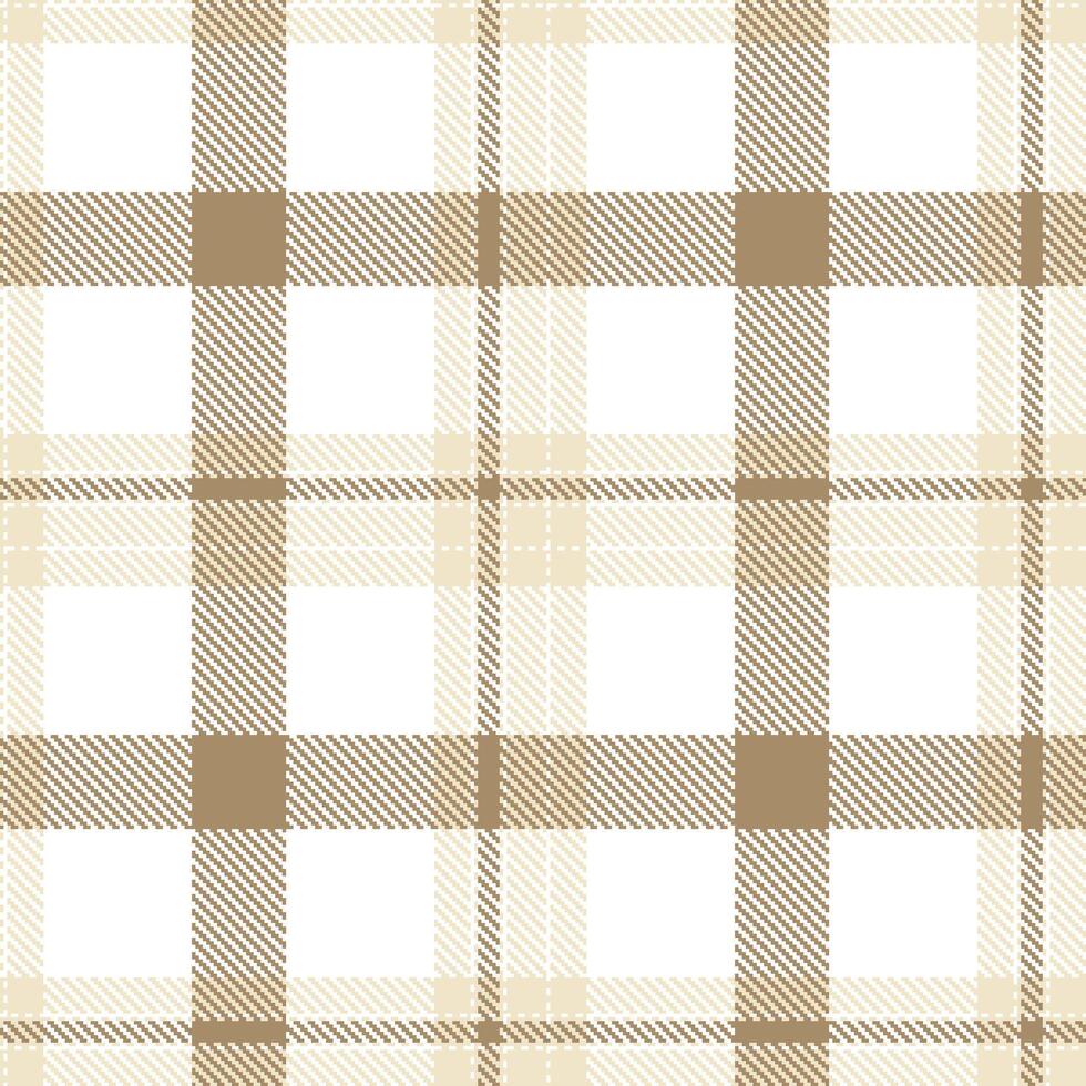 Rich Distressed White and Soft White Seamless Tartan Textile Design vector
