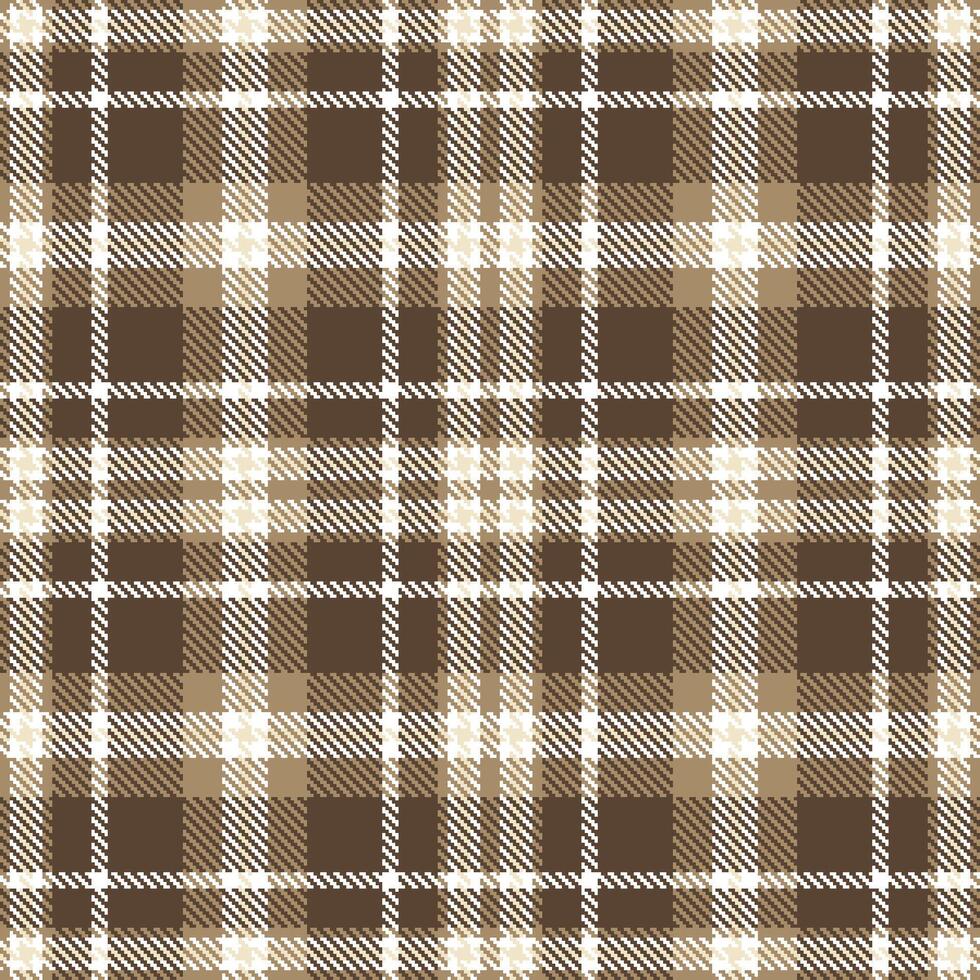 Modern Autumn White and Sandy Sierra Foothills Seamless Tartan Textile Design vector