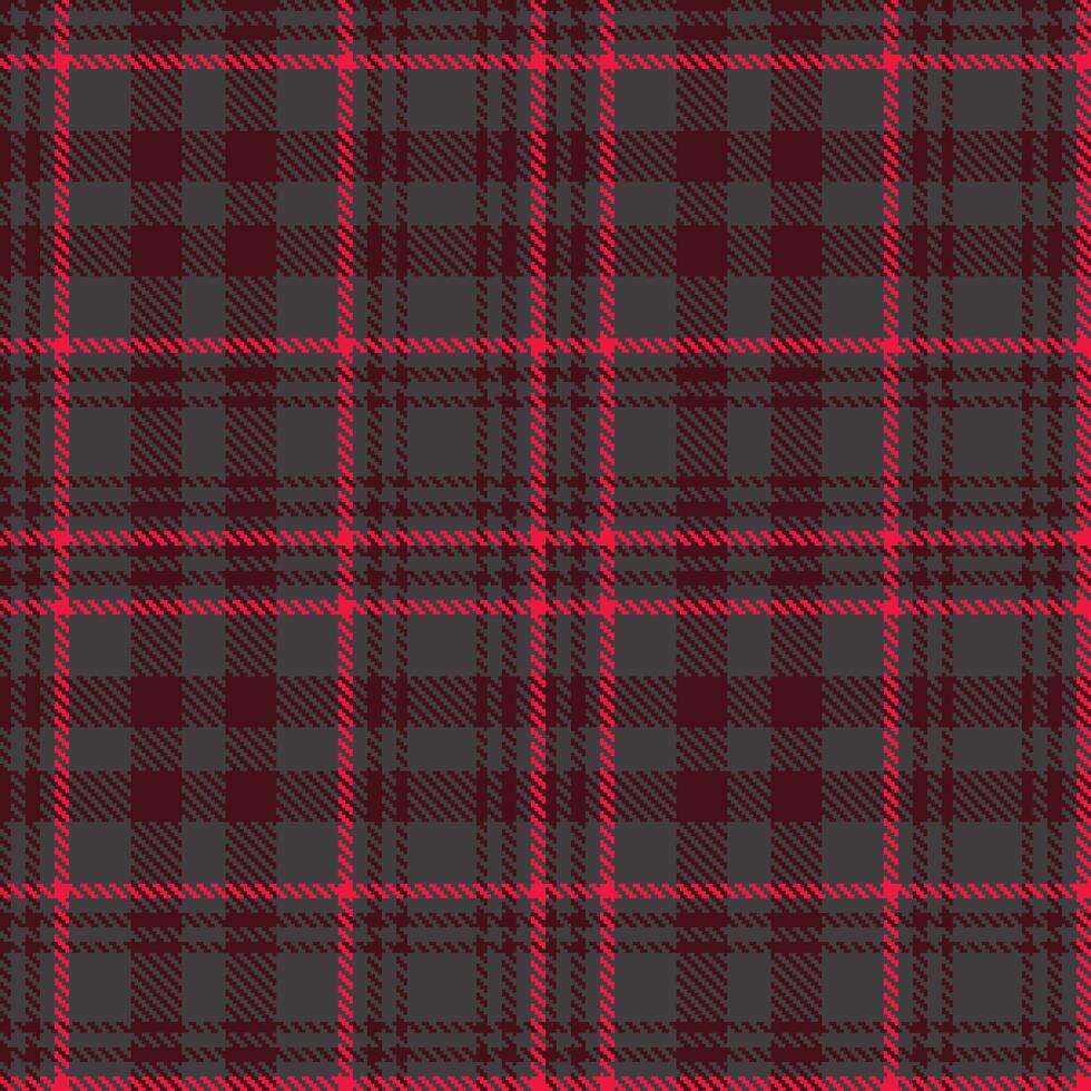 Vintage Binrouji Black Seamless Tartan with Sandy Brandywine accents Textile Design vector