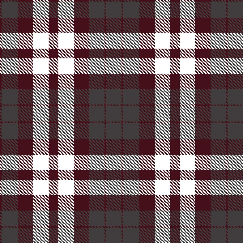 Dusky Brandywine and Highland Binrouji Black Seamless Tartan Textile Design vector