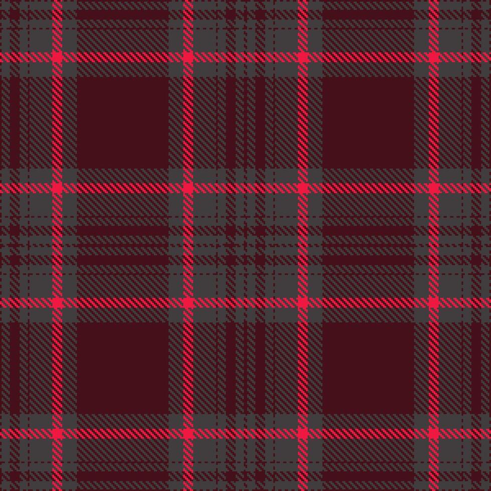 Modern Seamless Tartan featuring Rustic Binrouji Black and Classic Brandywine Textile Design vector