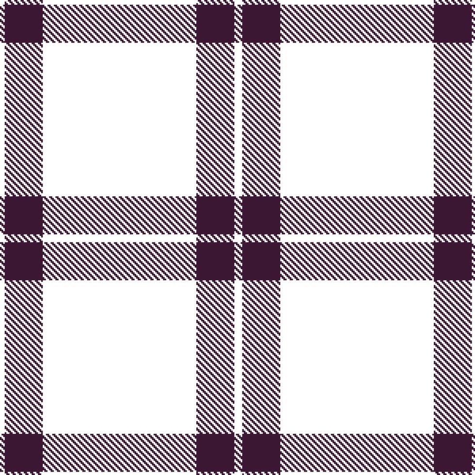 Modern Seamless Tartan featuring Rustic White and Sandy Greek Aubergine Textile Design vector