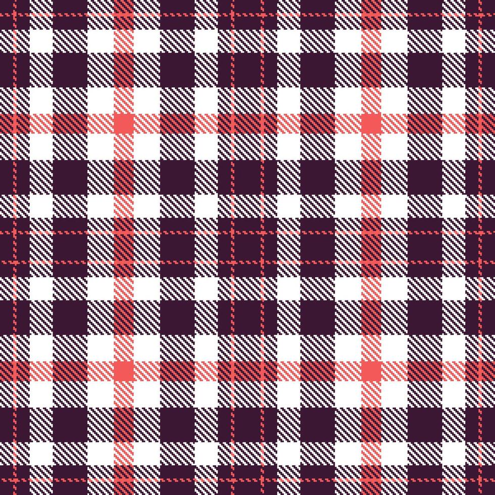 Modern Iridescent Greek Aubergine and Dark White Seamless Tartan Textile Design vector