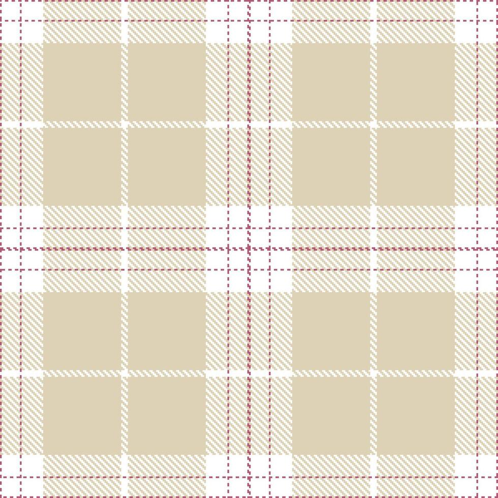Modern Dusty White and Traditional Kir Royale Rose Seamless Tartan Textile Design vector