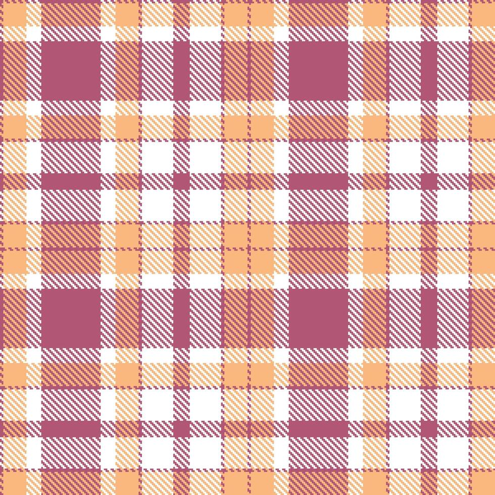 Modern Classic Kir Royale Rose and Mellow White Seamless Tartan Textile Design vector