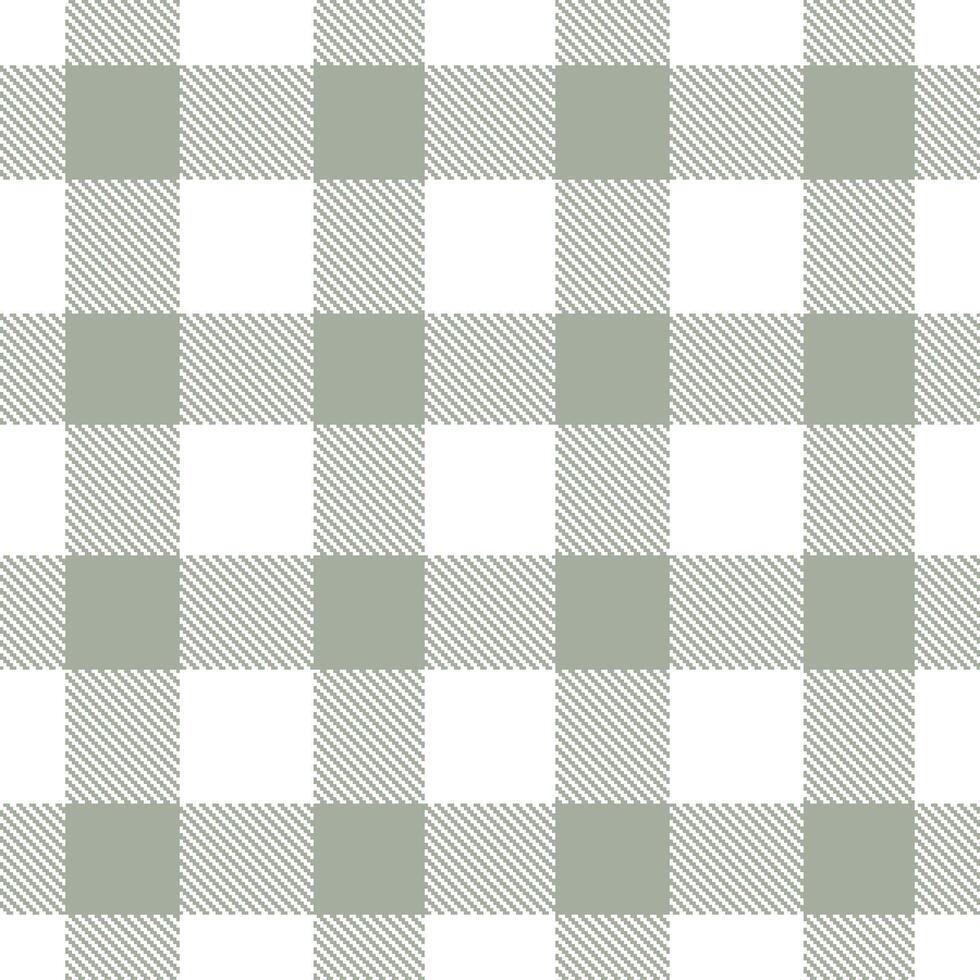 Modern Mellow White and Light Moonwort Seamless Tartan Textile Design vector