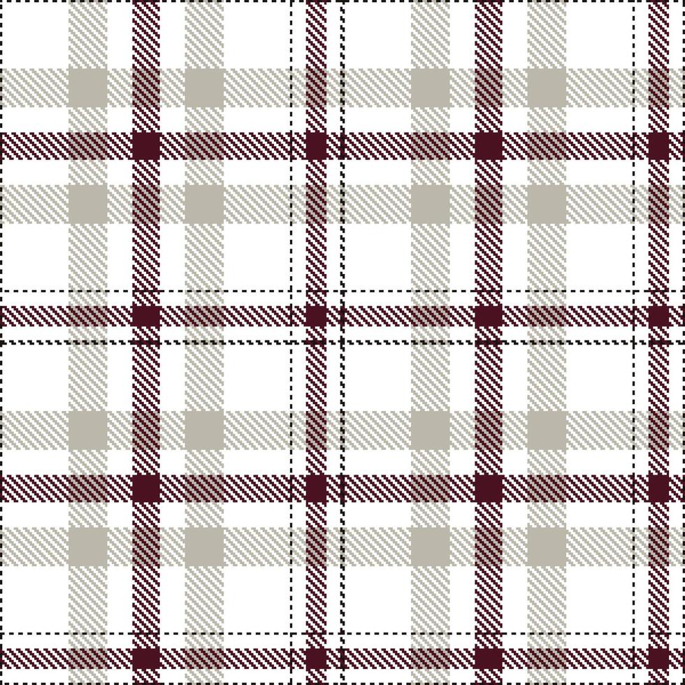 Light White Seamless Tartan with Rustic Scandinavian Liquorice accents Textile Design vector