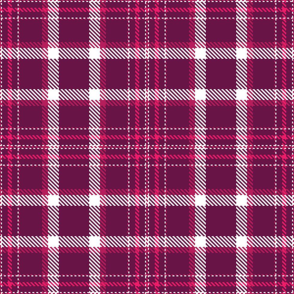 Vivid Velvet Tartan patterns fabric texture. Modern Warm White Seamless Tartan vector