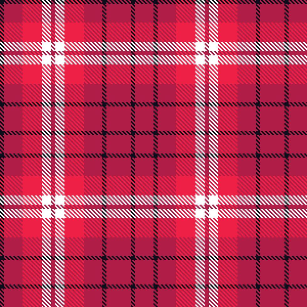 Deep Screamer Pink and Warm Midnight Jam Seamless Tartan Textile Design vector