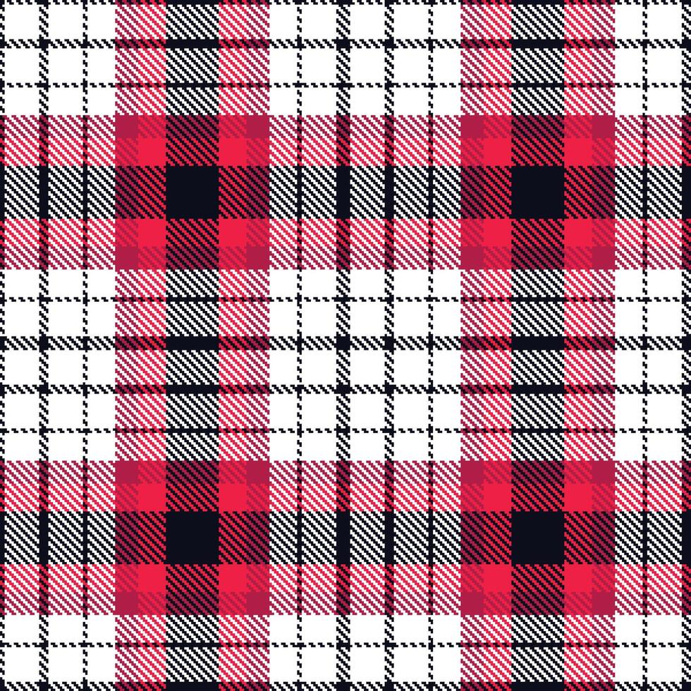 Plaid pattern seamless. Vibrant Midnight Jam and Warm White Tartan Textile Design. vector
