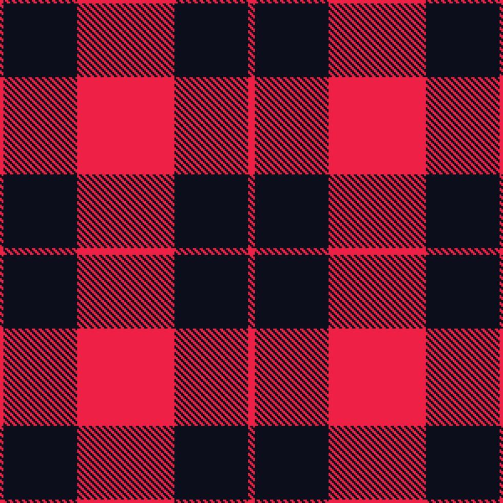 Mellow Electric Crimson Seamless Tartan with Vintage Midnight Jam accents Textile Design vector