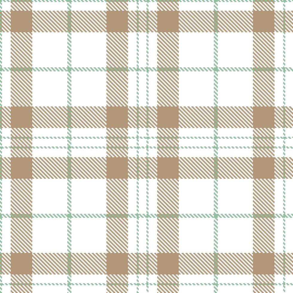 Plaid pattern seamless. Traditional White and Muted Summertown Tartan Textile Design. vector