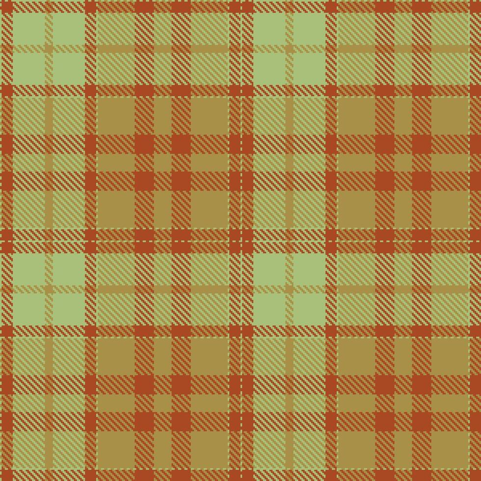 Modern Deep Valley View and Pale Island Monkey Seamless Tartan Textile Design vector