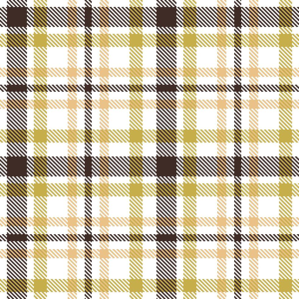 Plaid pattern seamless. Traditional White and Dusty English Walnut Tartan Textile Design. vector