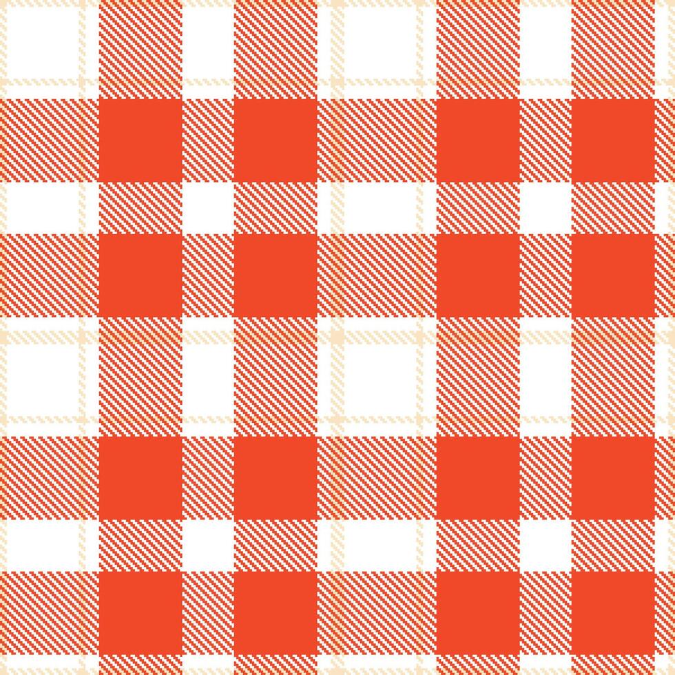 Rustic White Seamless Tartan with Smoky Havana Cream accents Textile Design vector