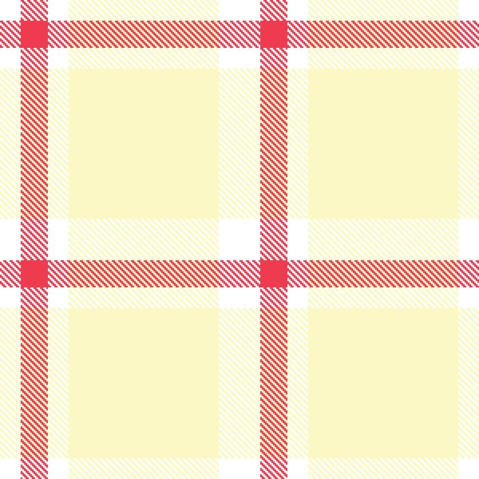Modern Seamless Tartan featuring Metallic White and Smoky Cherry Paddle Pop Textile Design vector