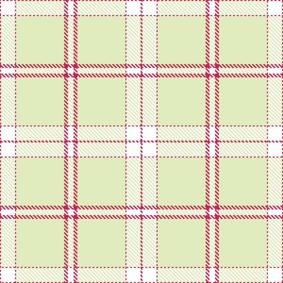 Modern Rustic Comforting Cherry and Neon White Seamless Tartan Textile Design vector