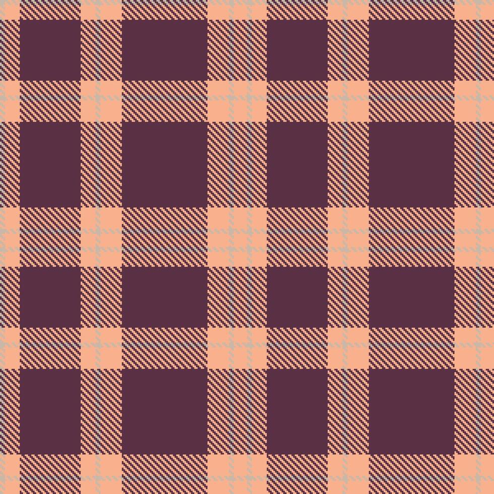 Dusty Orange Grove Seamless Tartan with Cool Dinosaur Egg accents Textile Design vector