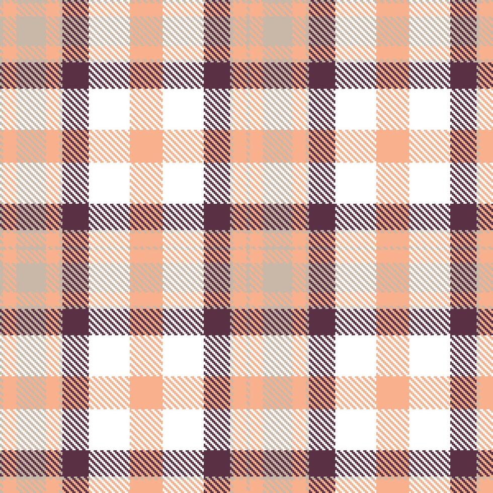 Rustic Dinosaur Egg Seamless Tartan with Sandy Orange Grove accents Textile Design vector