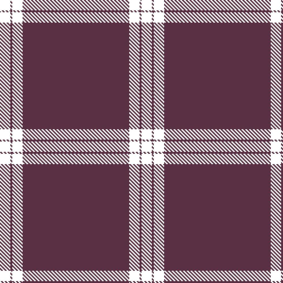 Modern Seamless Tartan featuring Rich White and Light Fig Textile Design vector