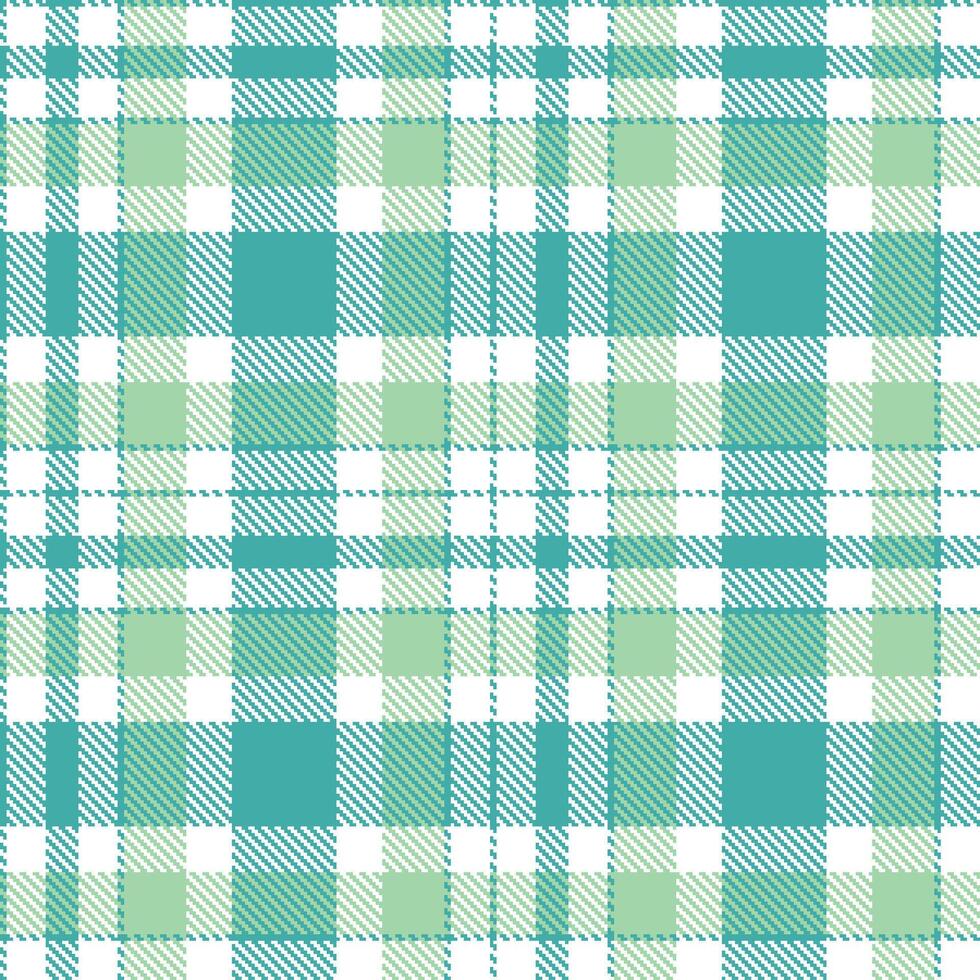 Warm Verdigris Tartan patterns fabric texture. Modern Dusty White Seamless Tartan vector