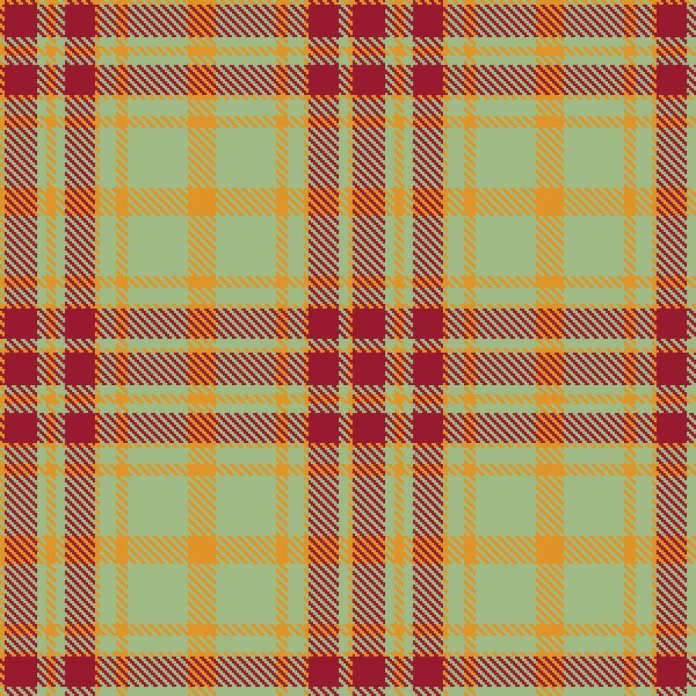 Iridescent Beige Red Seamless Tartan with Iridescent Mesclun Green accents Textile Design vector