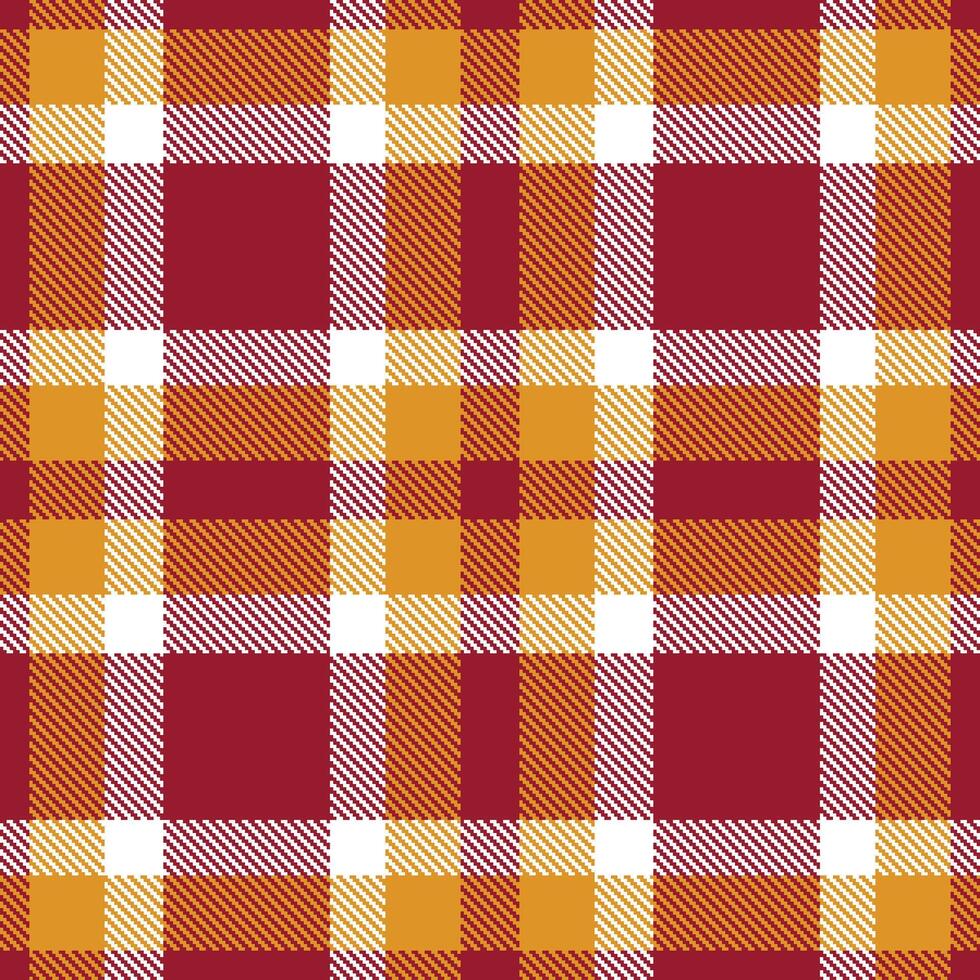 Pastel Petal of a Dying Rose Tartan patterns fabric texture. Modern Autumn Beige Red Seamless Tartan vector