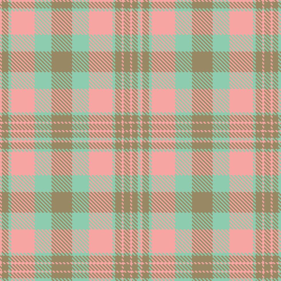 Deep Pink Dream Tartan patterns fabric texture. Modern Vibrant Treasure Chamber Seamless Tartan vector