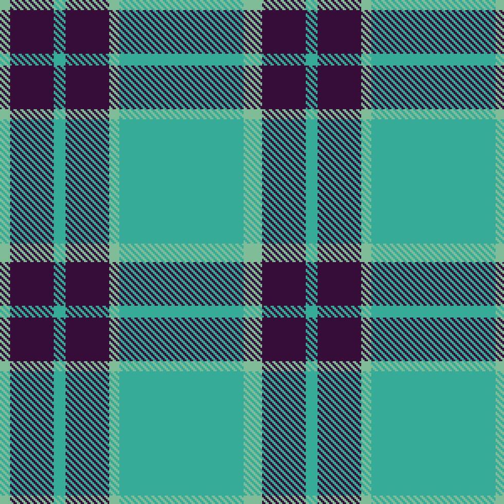 Modern Iridescent Green Eggs and Ham and Rustic Dark Purple Seamless Tartan Textile Design vector