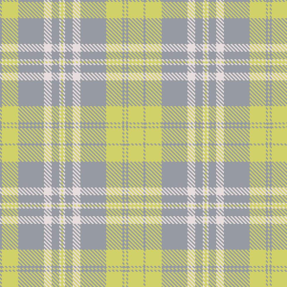 Modern Seamless Tartan featuring Metallic Dustblu and Sandy Moist Gold Textile Design vector