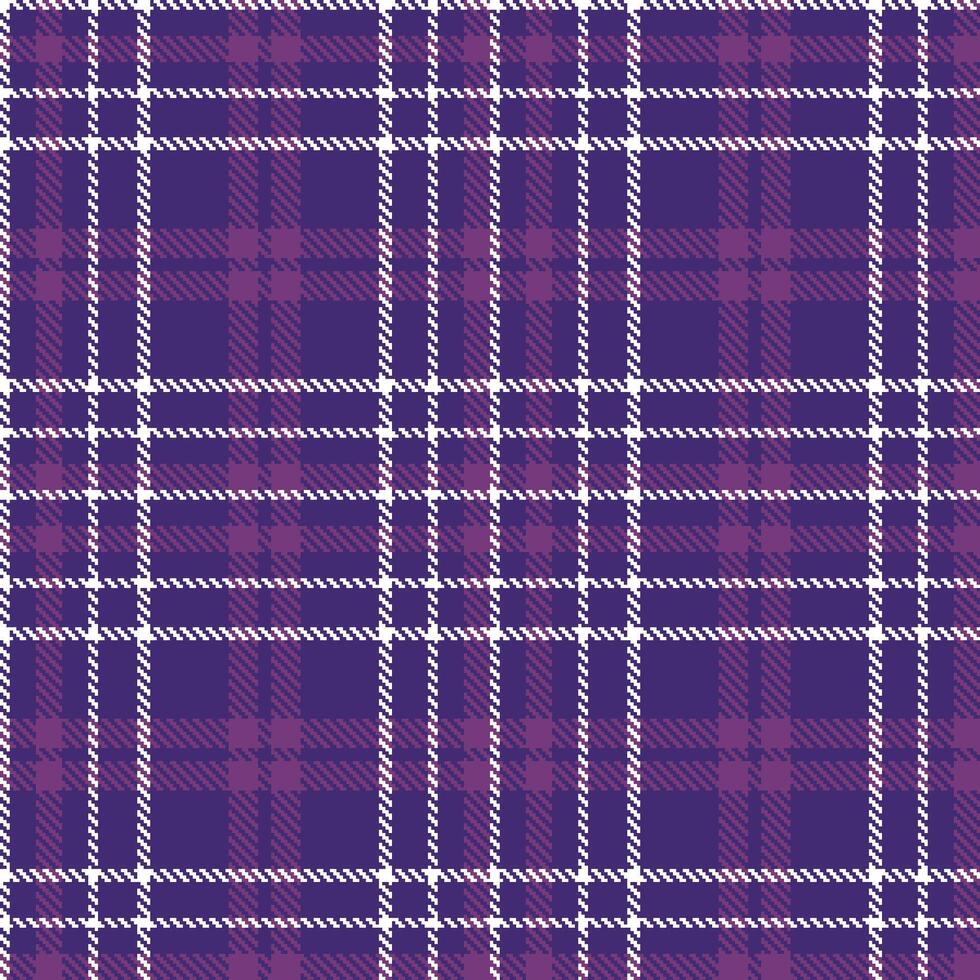 Modern Vibrant Windsor and Deep White Seamless Tartan Textile Design vector