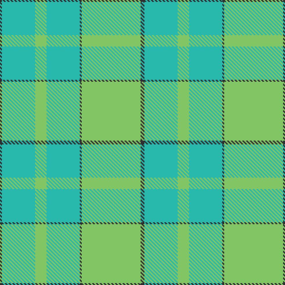 Light Dark Onyx Seamless Tartan with Rich Island Aqua accents Textile Design vector