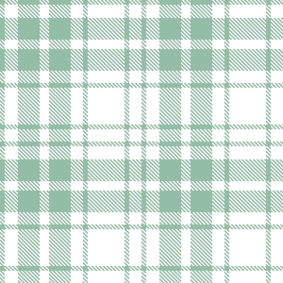 Plaid pattern seamless. Deep Greyed Jade and Vivid White Tartan Textile Design. vector