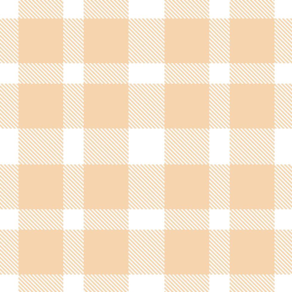 Rustic White Seamless Tartan with Traditional Satin Latour accents Textile Design vector