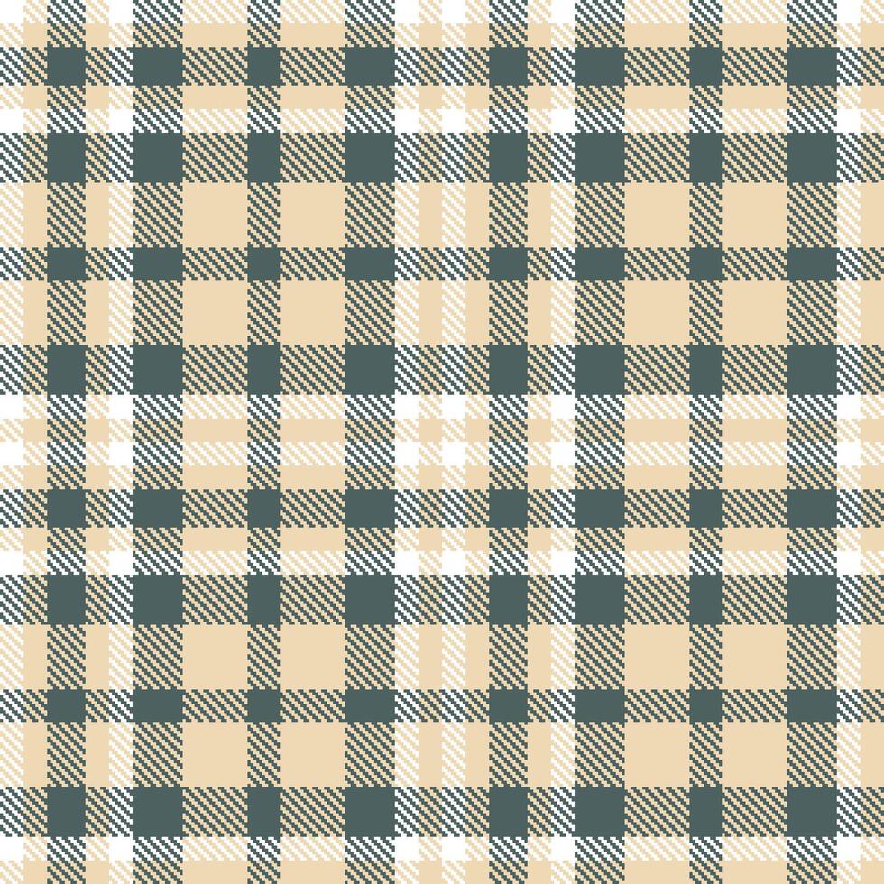 Modern Seamless Tartan featuring Deep Chai Tea Latte and Dark Wellington Textile Design vector