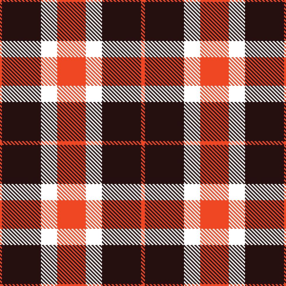 Pale Ultimate Orange and Autumn Ponzu Brown Seamless Tartan Textile Design vector