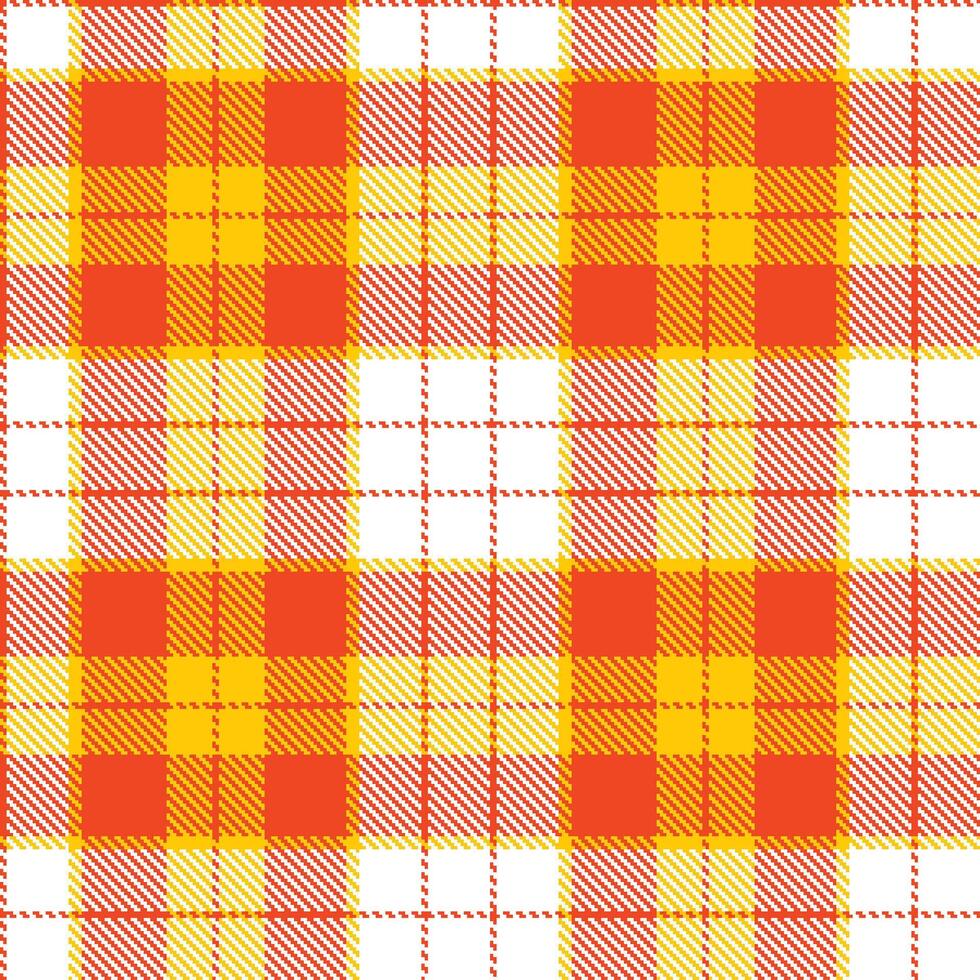 Modern Autumn Ultimate Orange and Rustic Forsythia Seamless Tartan Textile Design vector