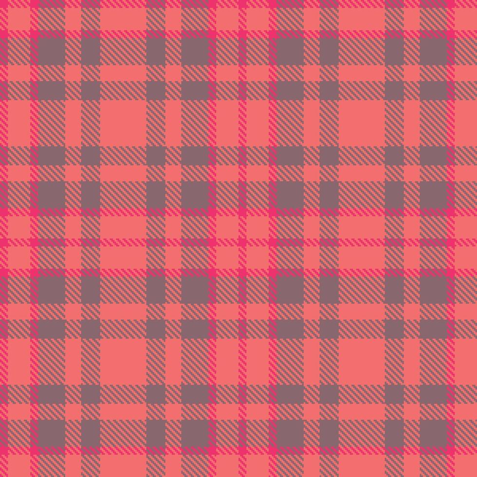 Modern Seamless Tartan featuring Warm Breeze of Chilli and Dusky Blueberry Blush Textile Design vector