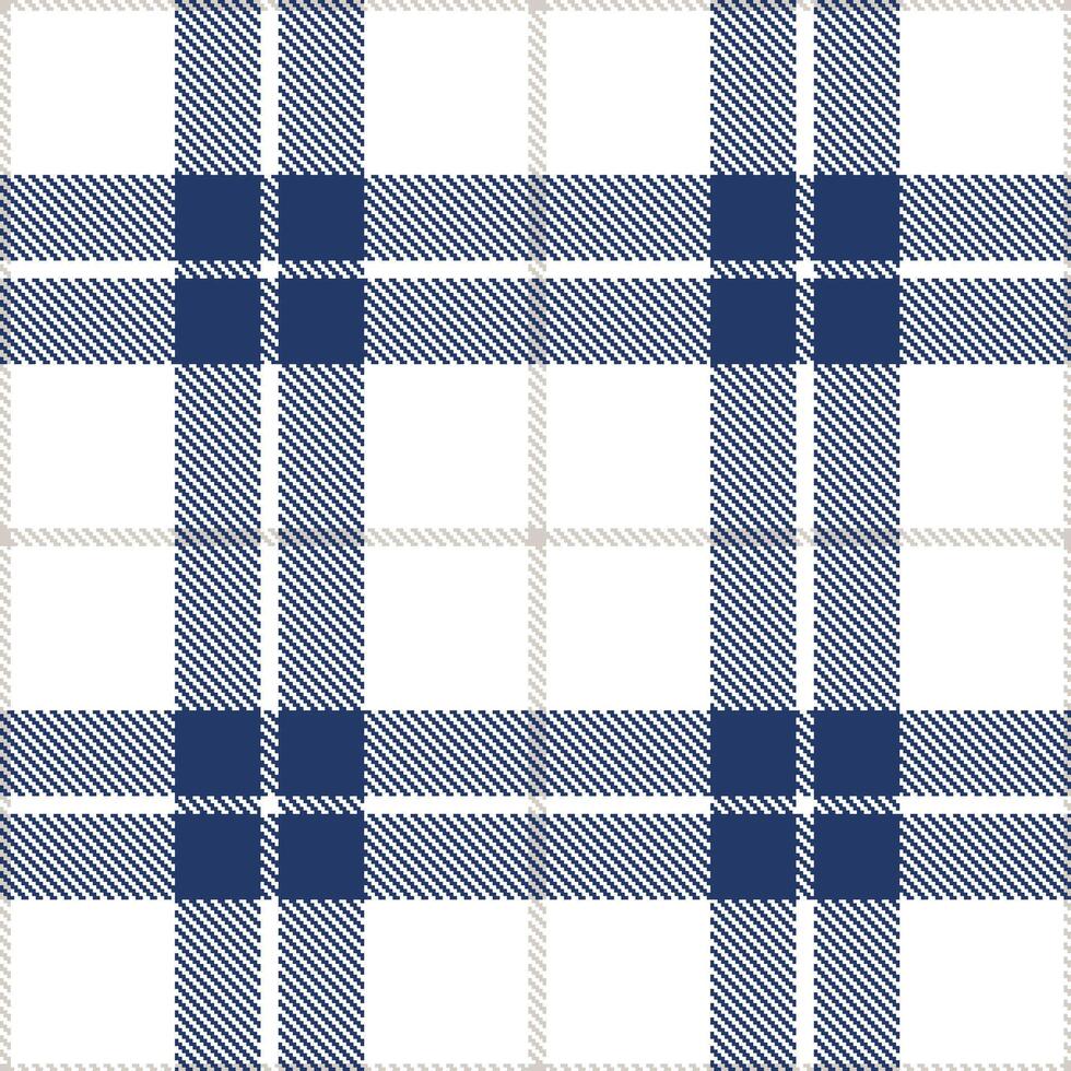 Neon White and Light Navy Trim Seamless Tartan Textile Design vector