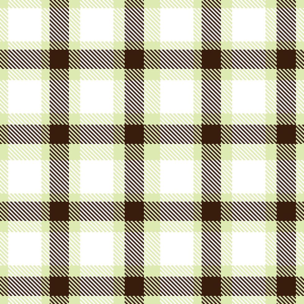 Vibrant Greedy Green Tartan patterns fabric texture. Modern Deep White Seamless Tartan vector