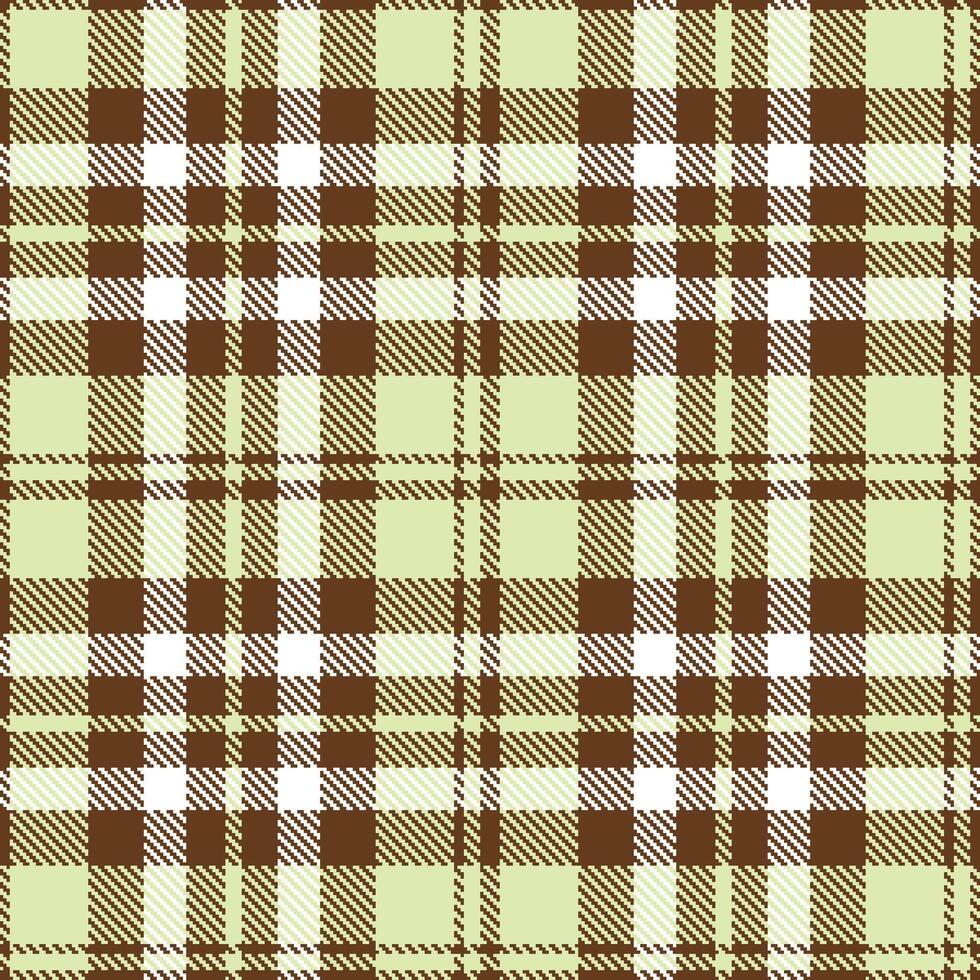 Dusky Cassiterite Brown and Pastel Greedy Green Seamless Tartan Textile Design vector