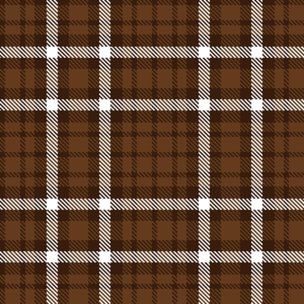 Vibrant 90 Cocoa Seamless Tartan with Pale Cassiterite Brown accents Textile Design vector