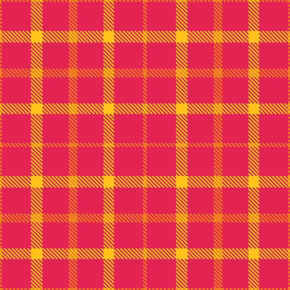 Modern Seamless Tartan featuring Soft Manganese Red and Iridescent Retro Nectarine Textile Design vector
