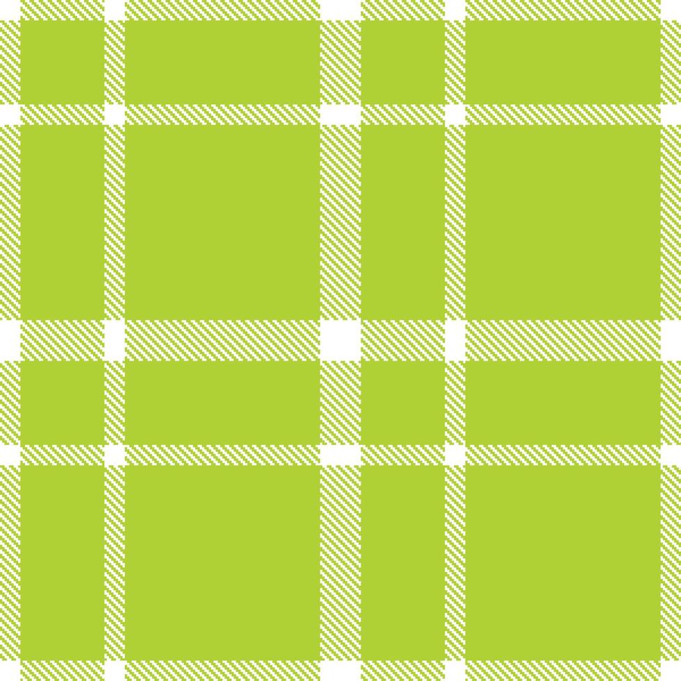 Modern Highland White and Soft Lime Candy Pearl Seamless Tartan Textile Design vector