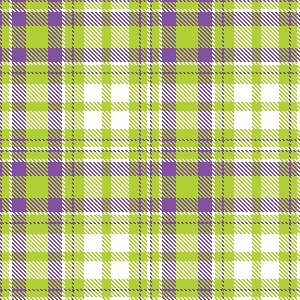 Iridescent Lime Candy Pearl Seamless Tartan with Highland Digital Violets accents Textile Design vector