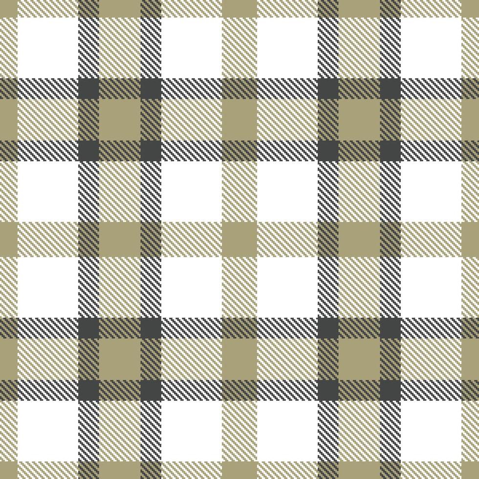 Modern Seamless Tartan featuring Mellow Ruskin Room Green and Rustic White Textile Design vector