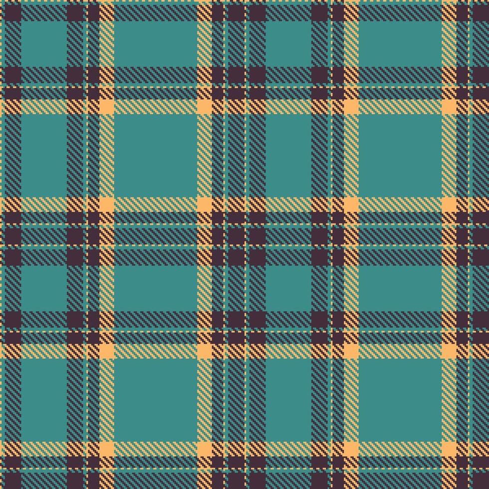 Highland Desert Dessert and Classic Taos Turquoise Seamless Tartan Textile Design vector